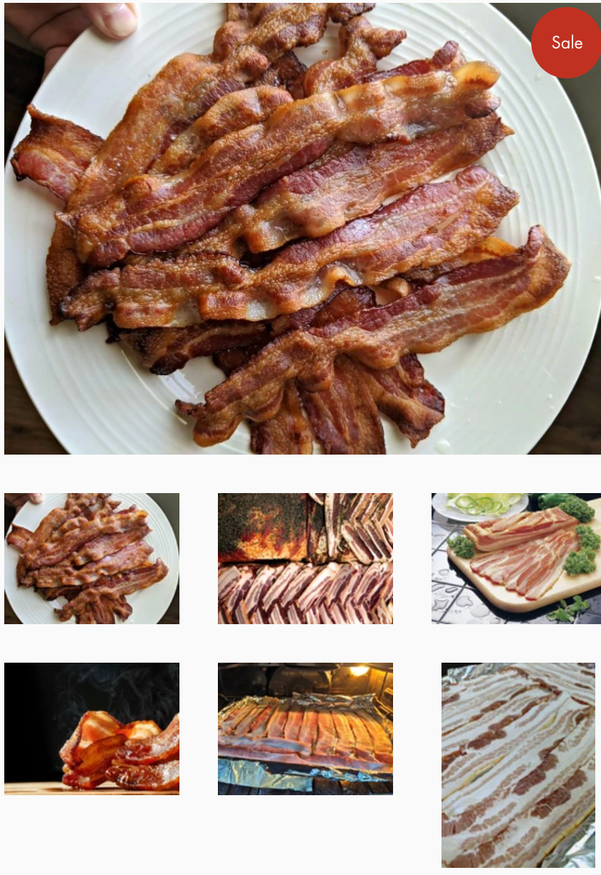 PRICE DROP: 15 lb Case Thick Cut Bacon, Honey Cured, Locally Made