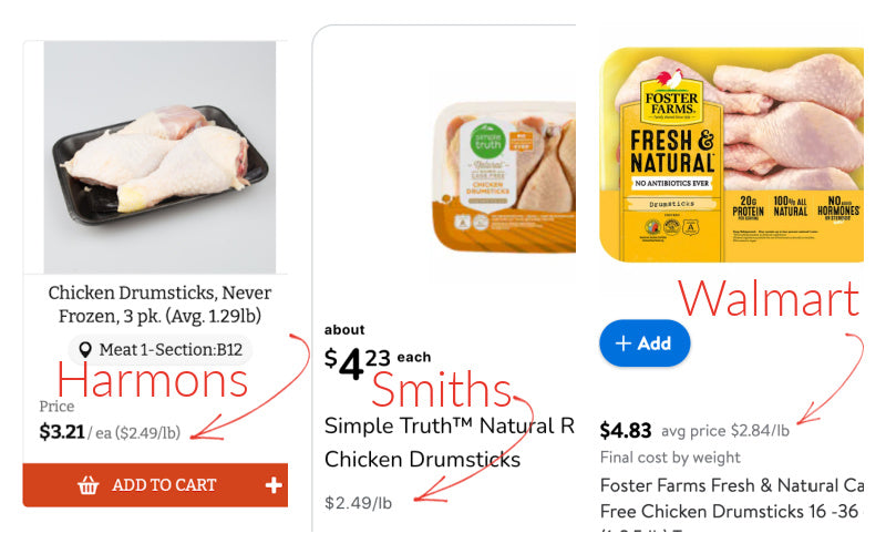 OVERSTOCK DEAL: 38ish lb. Case Frozen, Individually Vacuum Sealed Natural Chicken Drumsticks