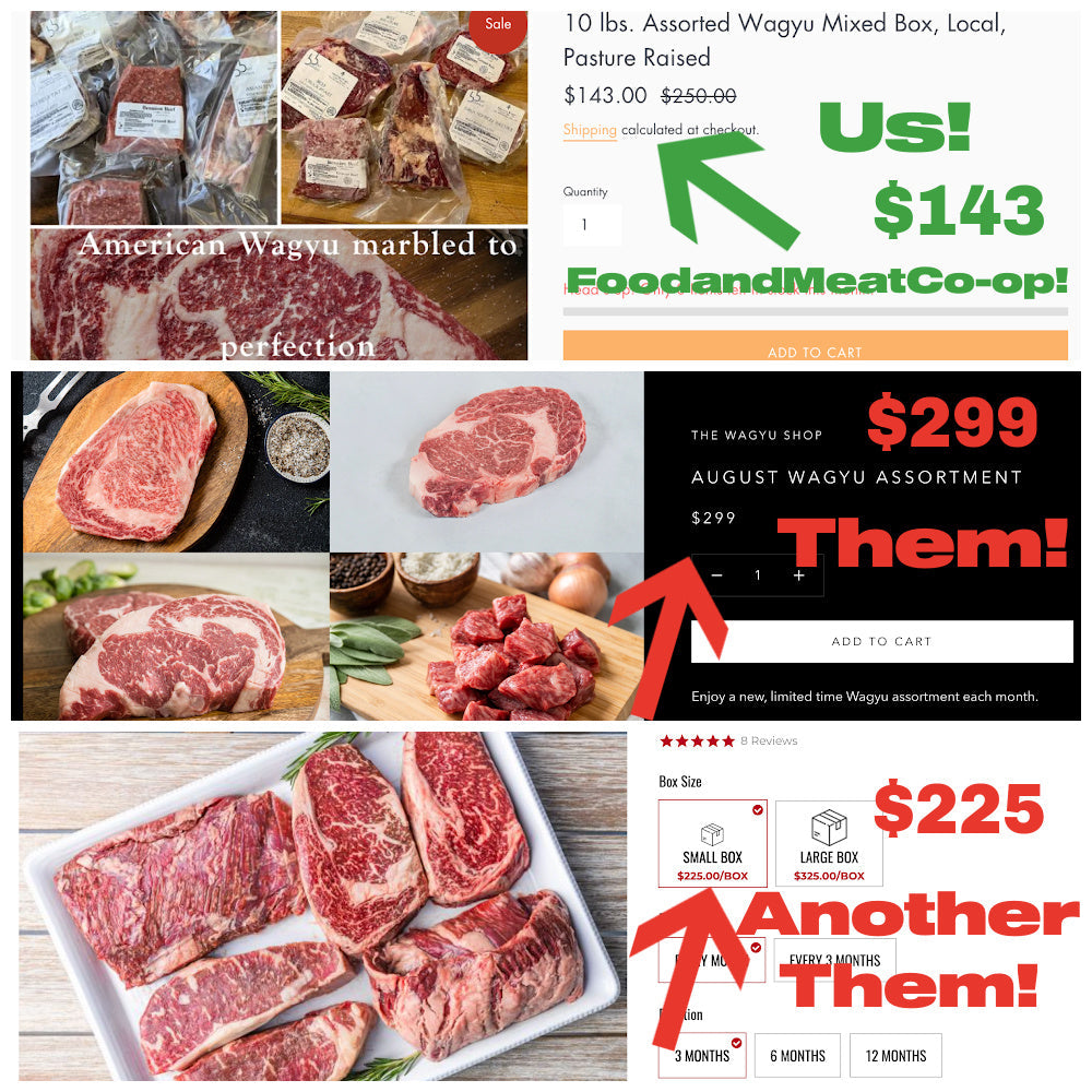 IT'S BACK: 10 lbs. Assorted Wagyu Mixed Box, Local, Pasture Raised - Bennion Beef, Vernon, UT