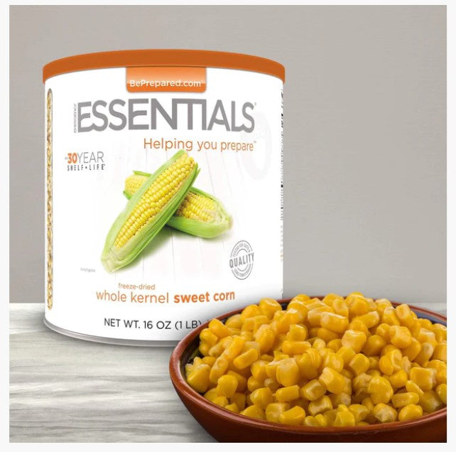 NEW : Freeze Dried Sweet Corn from  Emergency Essentials with 25-Year Shelf Life