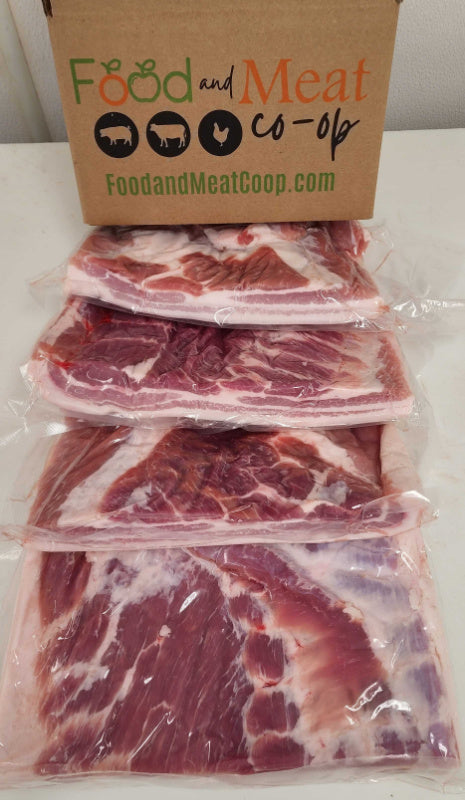 Limited Time: 10-15 lb Natural Skin-On Pork Belly (3-4 lbs each)