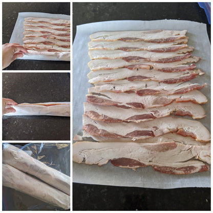 15 lb Natural, Uncured Hickory Smoked, Minimally Processed Bacon - Utah