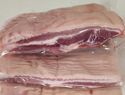 Limited Time: 10-15 lb Natural Skin-On Pork Belly (3-4 lbs each)