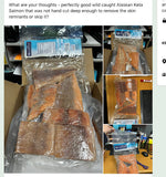 OVERSTOCK DEAL: 10 lb Case: Wild Caught Pacific Keta Salmon Fillets