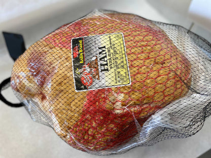 18-27 lb Holiday Bone-In Ham, Fully Cooked, Local and Gluten Free (Choose Your Weight)