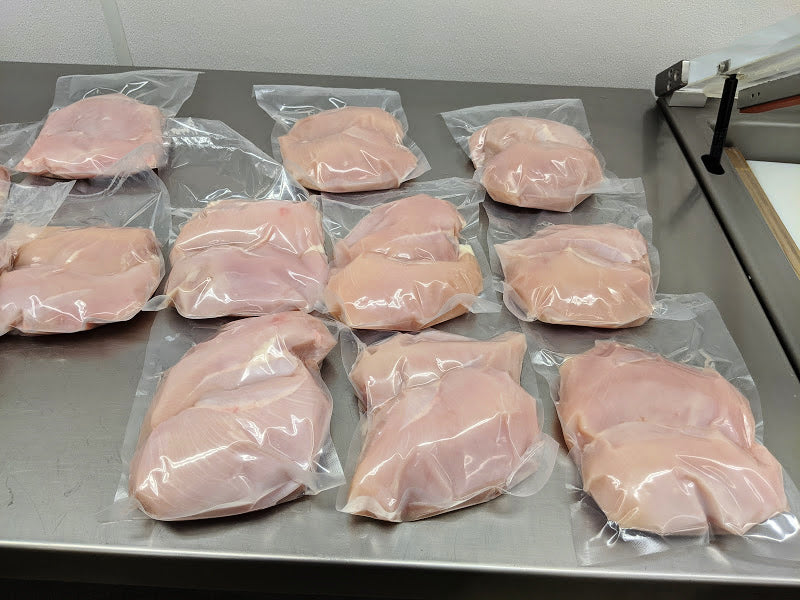 ALREADY PREPPED 40 lb Case: Natural Chicken Breast, Trimmed, Vacuum Packed in 2 ct. Packs, Frozen, Freezer Ready - Utah