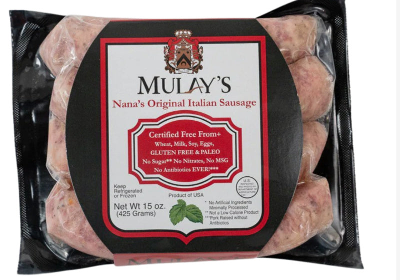 OVERSTOCK DEAL: 10 lb Case of Nana's Italian Style Bratwurst Links Made with Clean Heritage Pork, Free From Top 9 Allergens