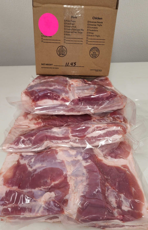 Limited Time: 10-15 lb Natural Skin-On Pork Belly (3-4 lbs each)