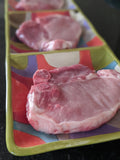 10 lb Case Natural Bone-in Center Cut Pork Chops