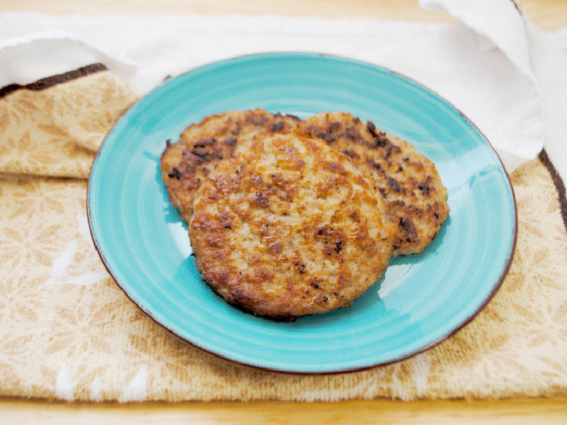 Pre-Cooked 10 lb case of 1.5oz Breakfast Sausage Patties (approx. 106 servings)