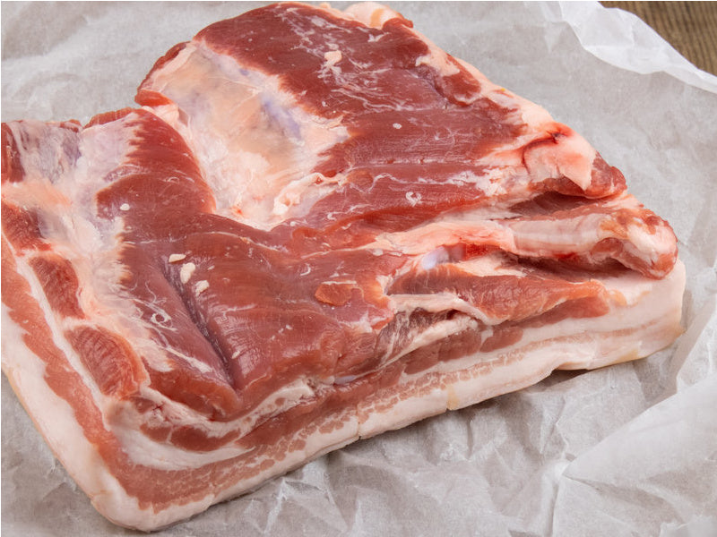 Limited Time: 10-15 lb Natural Skin-On Pork Belly (3-4 lbs each)