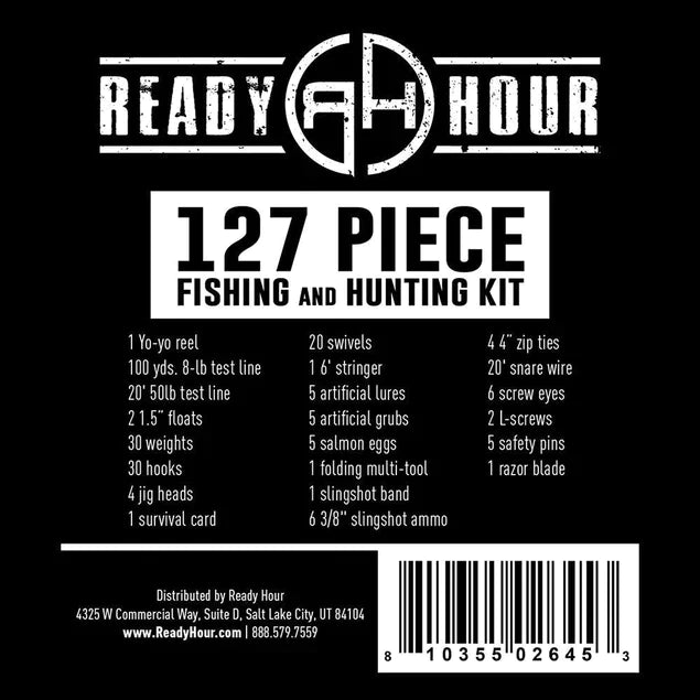 127 Piece Ready Hour Hunting and Fishing Emergency Kit