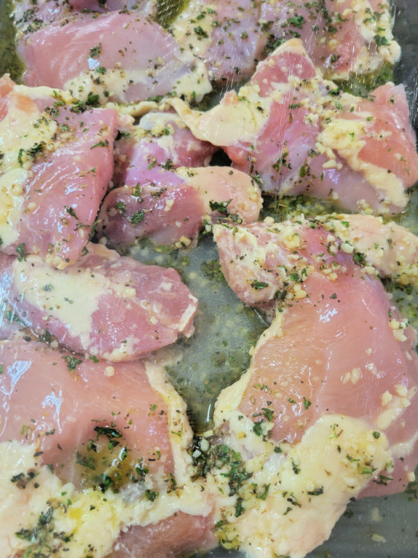 ALREADY PREPPED 38 lb Case Boneless, Skinless Natural Chicken Thighs