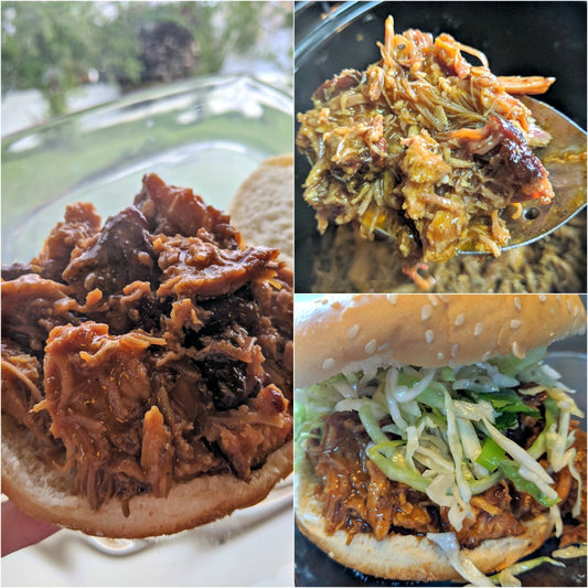 OVERSTOCK: 10 lb Case Shredded Pulled Pork: Bulk, Natural, Pre-Cooked, Minimally Processed, Local